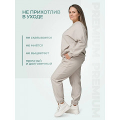 Костюм спортивный Status Большие размеры бежевый