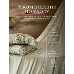 CASSIA Комплект постельного белья евро "Эллер" 200х210/230х250/50х70-2 /70х70-2 сатин, растительные волокна