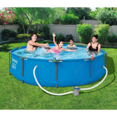 Каркасный бассейн Steel Pro Max Bestway 305х100см, 6148 л, в комплекте картриджный фильтр-насос
