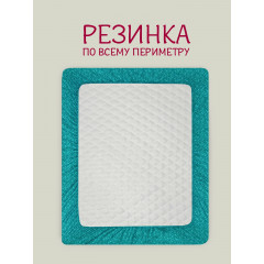 Простынь на резинке 140х200 см Galtex Комфорт Бязь ( Хлопок 100% ) Флер бирюзовый